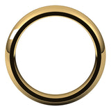 18K Yellow Gold Domed Comfort Fit Wedding Band, 5 mm Wide