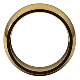 14K Yellow Gold Domed Comfort Fit Wedding Band, 9 mm Wide