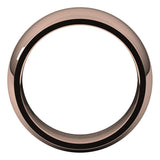 18K Rose Gold Domed Comfort Fit Wedding Band, 9 mm Wide