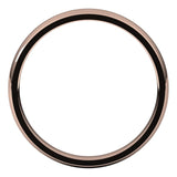 10K Rose Gold Domed Light Comfort Fit Wedding Band, 3 mm Wide