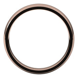 18K Rose Gold Domed Light Comfort Fit Wedding Band, 4 mm Wide