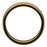 14K Yellow Gold Domed Light Comfort Fit Wedding Band, 7 mm Wide