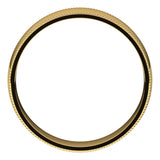 14K Yellow Gold Milgrain Domed Light Comfort Fit Wedding Band, 5 mm Wide