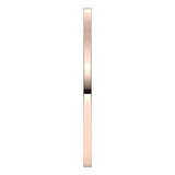 14K Rose Gold Flat Wedding Band, 1 mm Wide