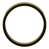 10K Yellow Gold Flat Wedding Band, 4 mm Wide