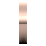 10K Rose Gold Flat Wedding Band, 4 mm Wide