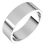 Palladium Flat Wedding Band, 6 mm Wide