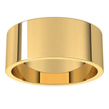 10K Yellow Gold Flat Wedding Band, 8 mm Wide