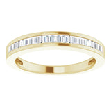 14K Yellow Gold 1/4 CTW Baguette Diamond Anniversary Band