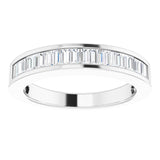 Platinum 1/2 CTW Baguette Diamond Anniversary Band