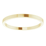 14K Yellow Gold Flat Wedding Band, 1.5 mm Wide