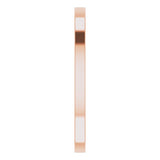 14K Rose Gold Flat Wedding Band, 1.5 mm Wide