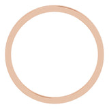 14K Rose Gold Flat Wedding Band, 1.5 mm Wide