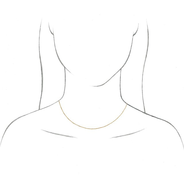 14K Yellow Gold 1 mm Solid Rope Chain