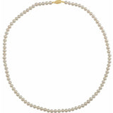 14K Yellow Gold Cultured Freshwater Pearl Necklace